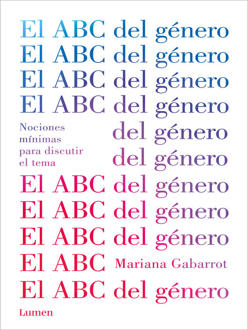 Title details for El ABC del género by Mariana Gabarrot - Wait list